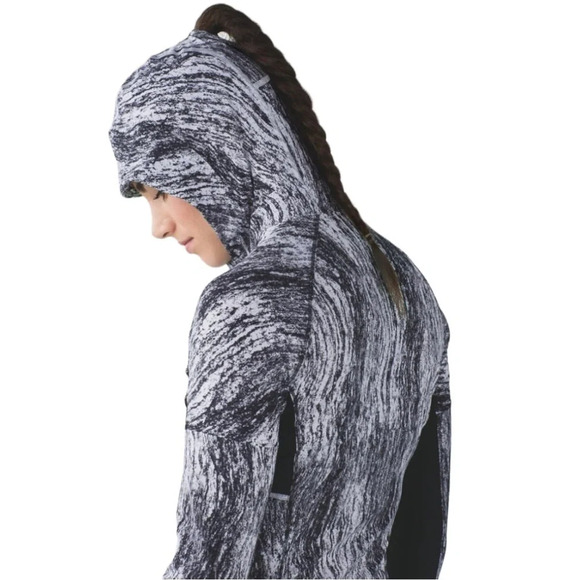 Lululemon Women’s Runbeam Hoodie In Texture Twist White Black No Size Dot W3A86S - Picture 4 of 13